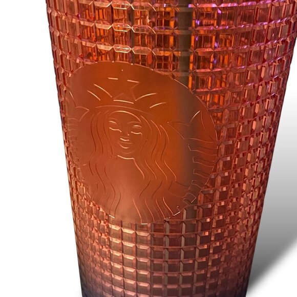 2022 Starbucks Summer Tumbler Watermelon Red Blue Grid (Cold Cup) Venti 24 oz - Picture 3 of 6